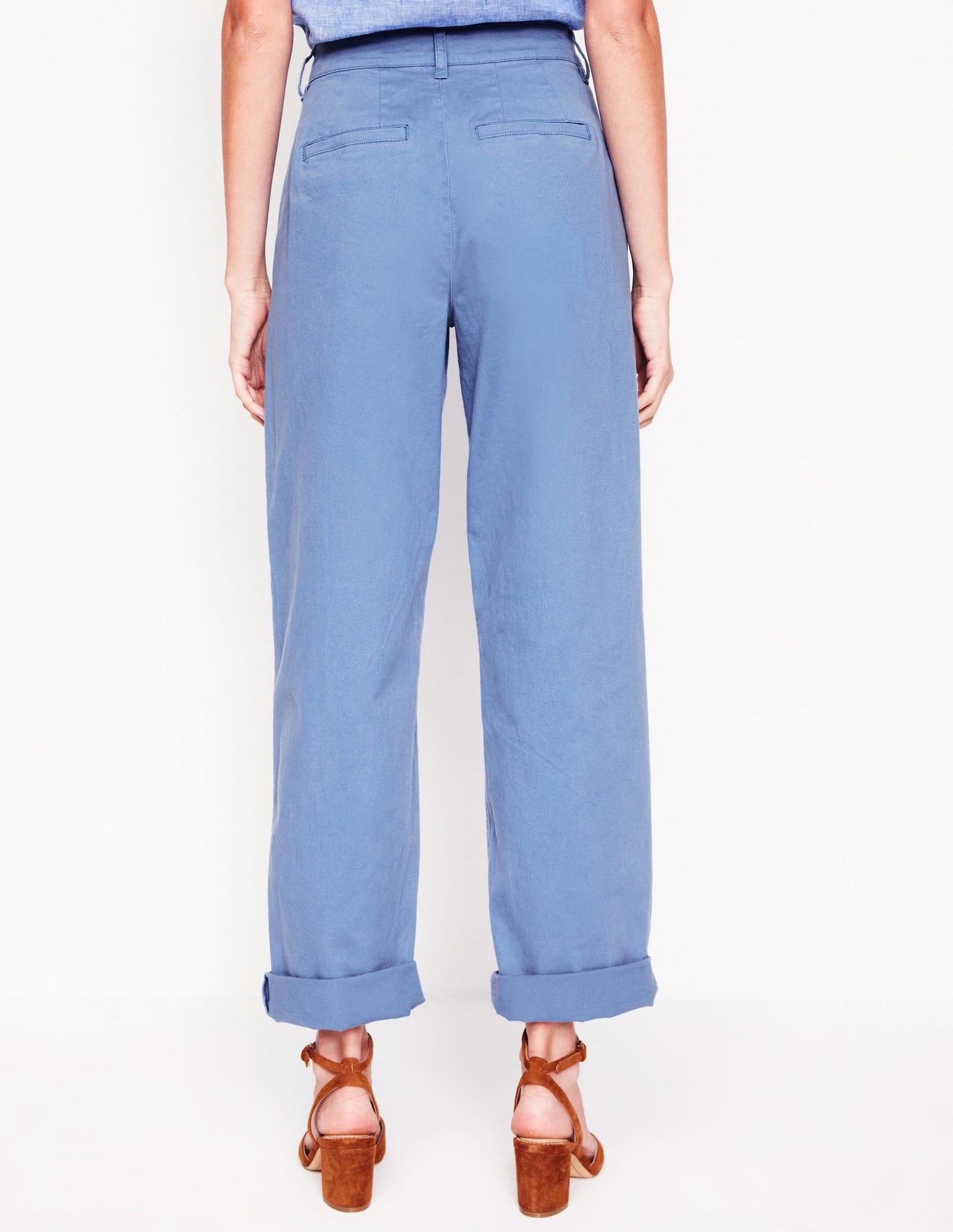 Barnsbury Tape Chino Trousers-Blue River