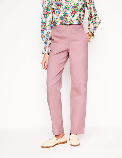 Barnsbury Tape Chino Trousers-Almond Pink