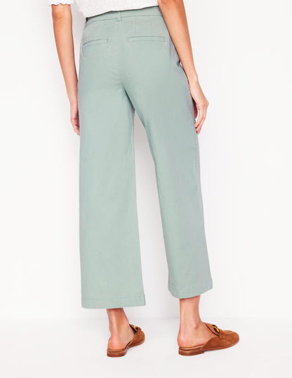 Barnsbury Crop Chino Trousers-Soft Jade