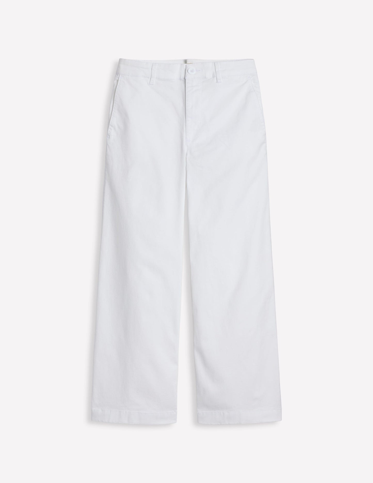 Barnsbury Crop Chino Trousers-White