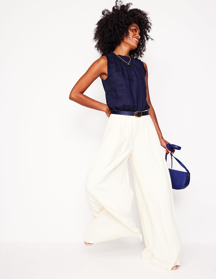 Regent Wide Leg Trousers-Ivo