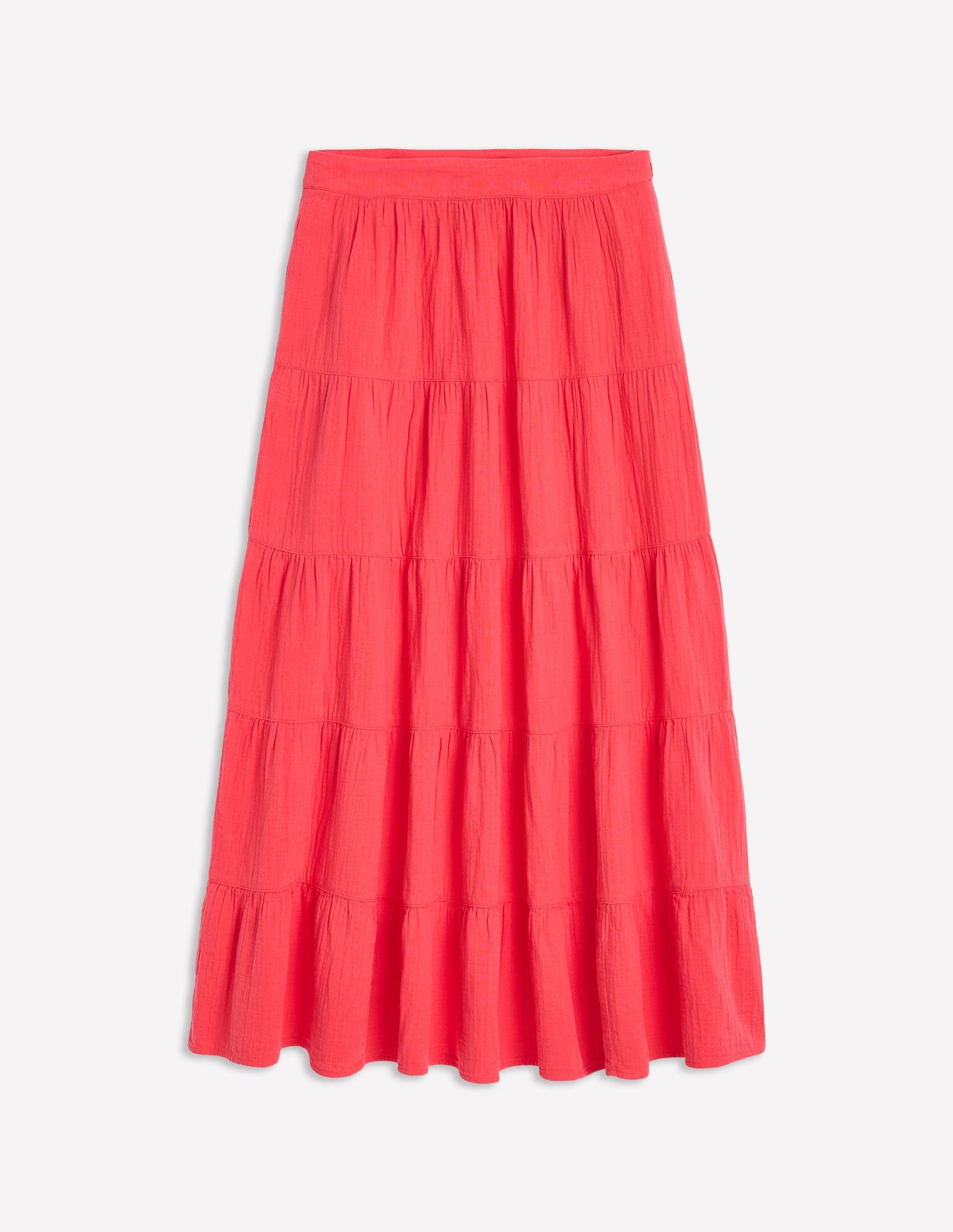 Nadia Double Cloth Maxi Skirt-Jam Red