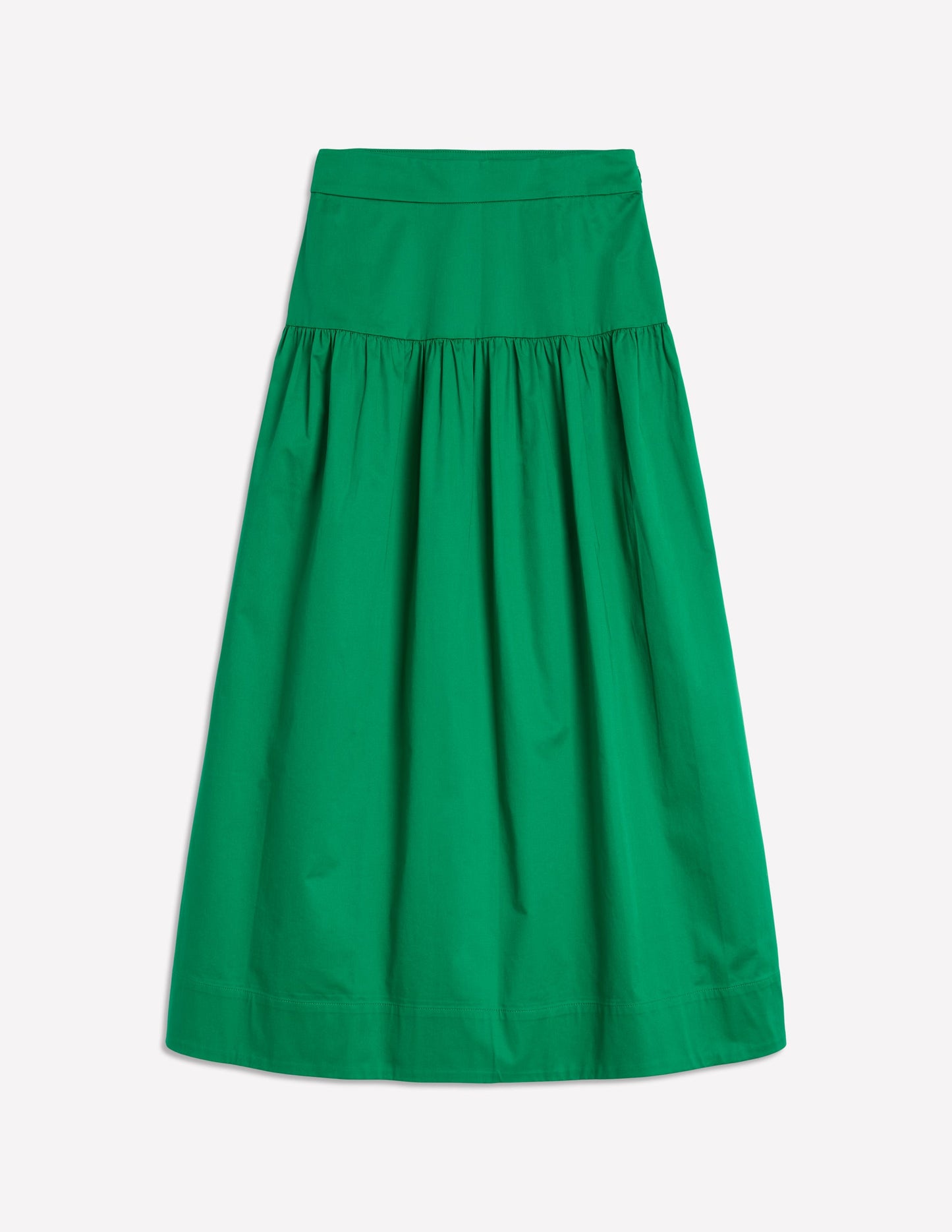 Yoke Detail Maxi Skirt-Rich Emerald