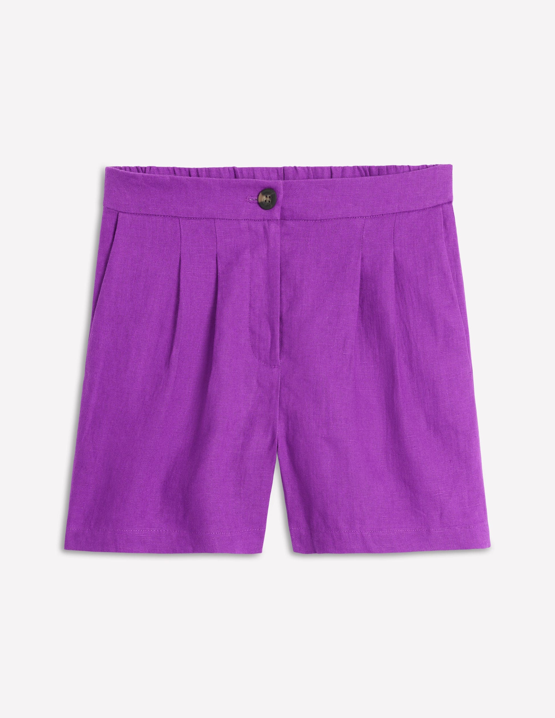 Dulwich Linen Shorts-Royal Purple-5