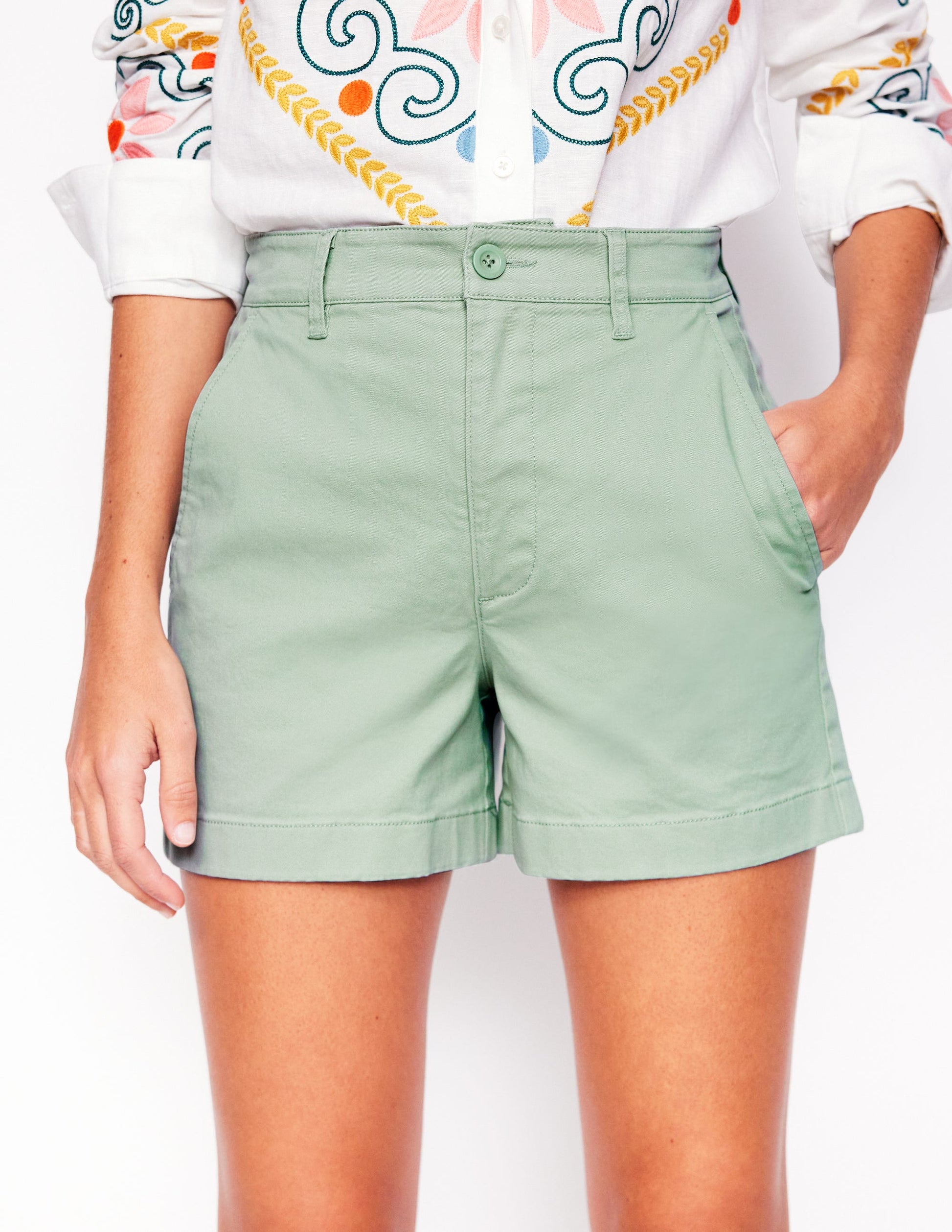 Barnsbury Chino Shorts-Soft Jade-4