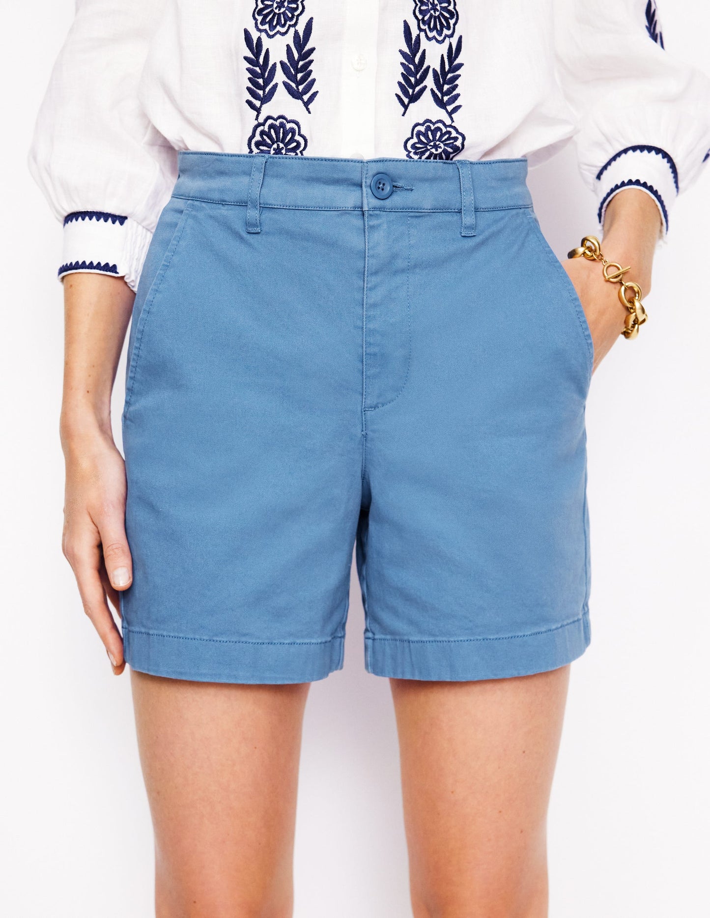 Barnsbury Chino Shorts-Blue River