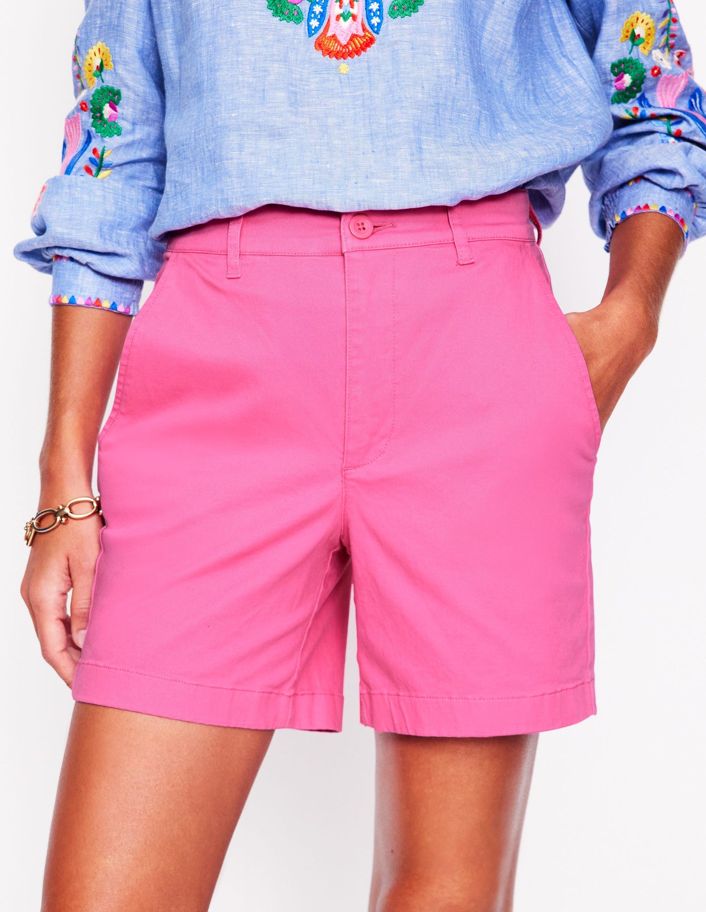 Barnsbury Chino Shorts-Sorbet Pink