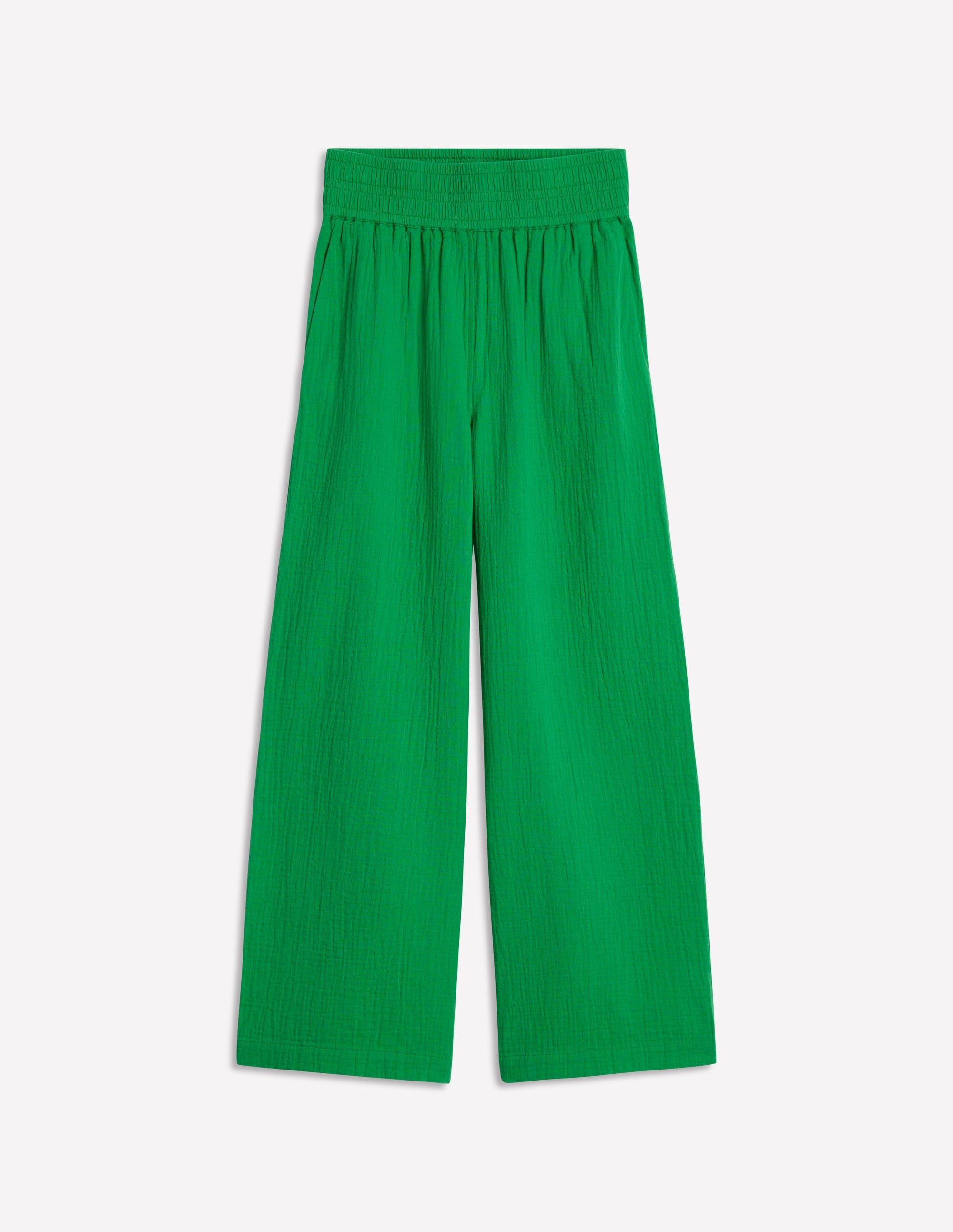 Cropped Double Cloth Trousers-Sapling Green - Image 6