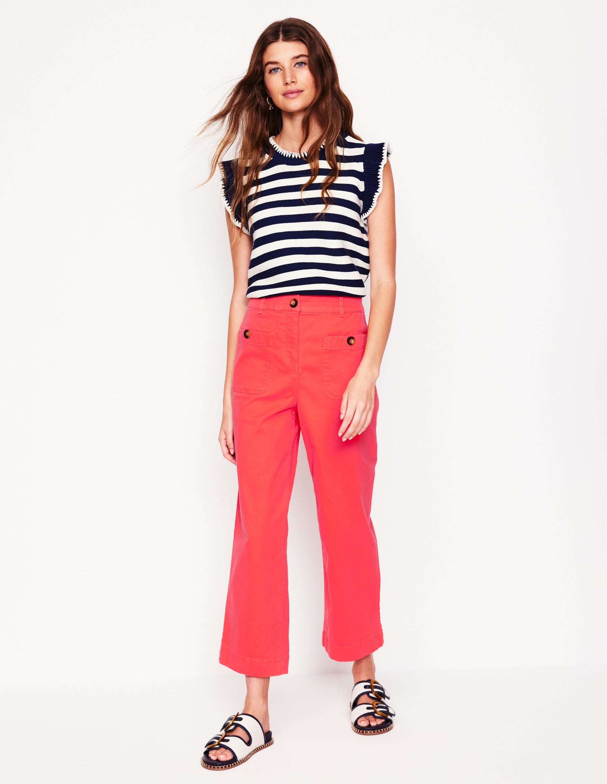 Patch Pocket Crop Chino-Jam Red-1