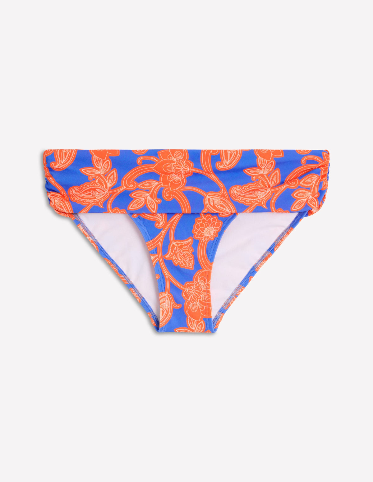 Classic Fold Bikini Bottoms-Jaffa Orange, Paisley Whirl - Image 8