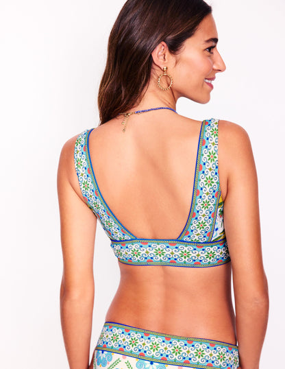 Porto Bikini Top-Multi, Citrus Vine Tile