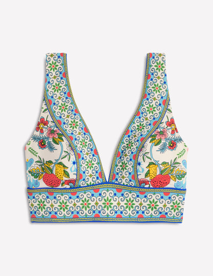 Porto Bikini Top-Multi, Citrus Vine Tile