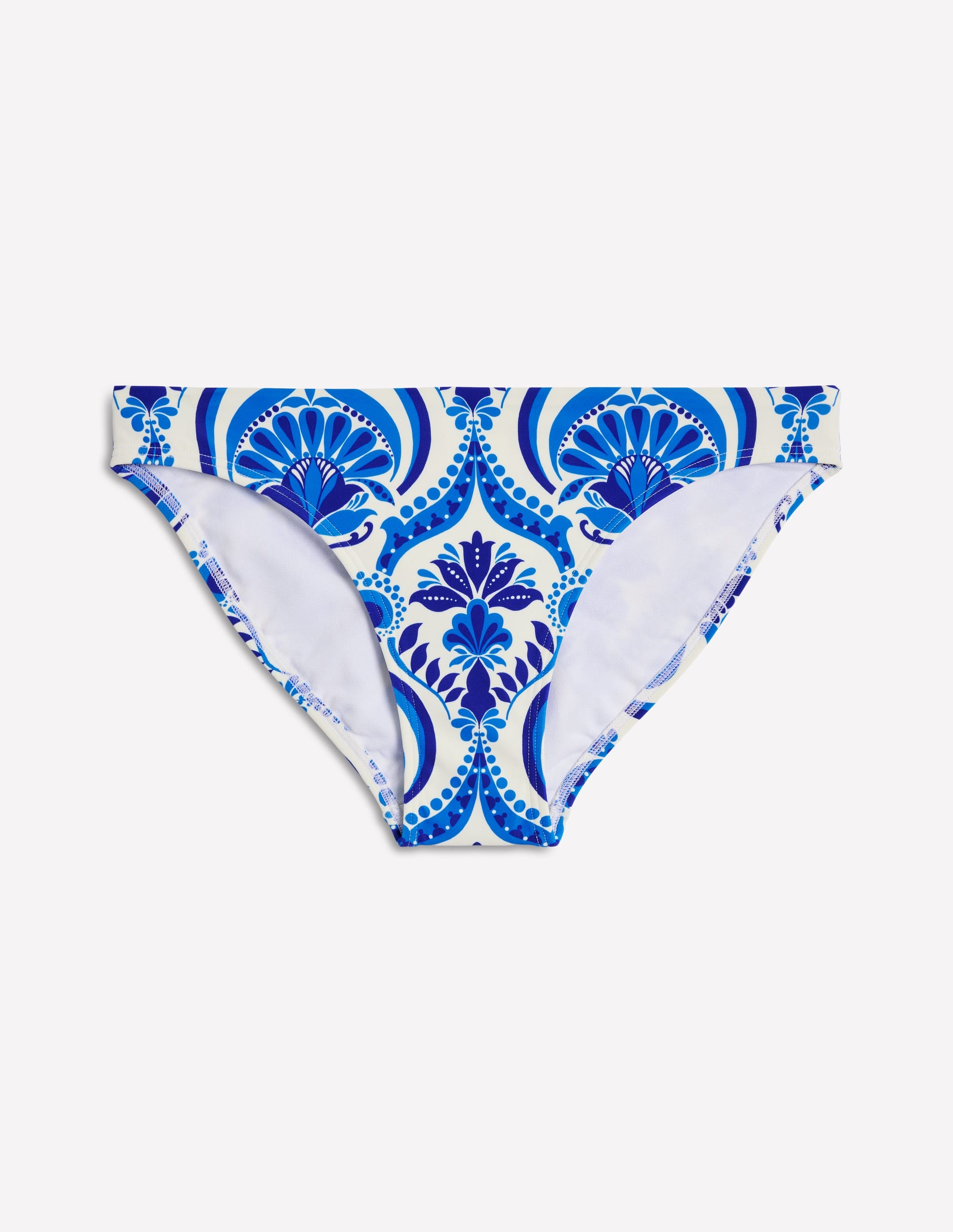 Classic Bikini Bottoms-Blue, Ornamental Floral - Image 7