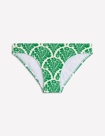 Classic Bikini Bottoms-Rich Emerald, Blossomy-7