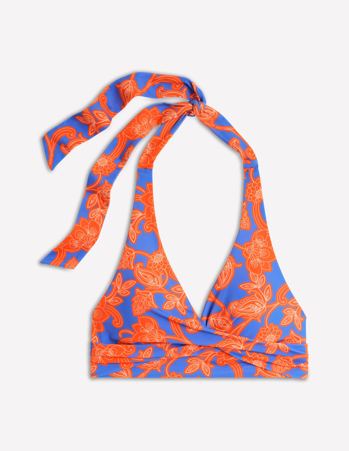 Levanzo Halter Bikini Top-Jaffa Orange, Paisley Whirl - Image 7