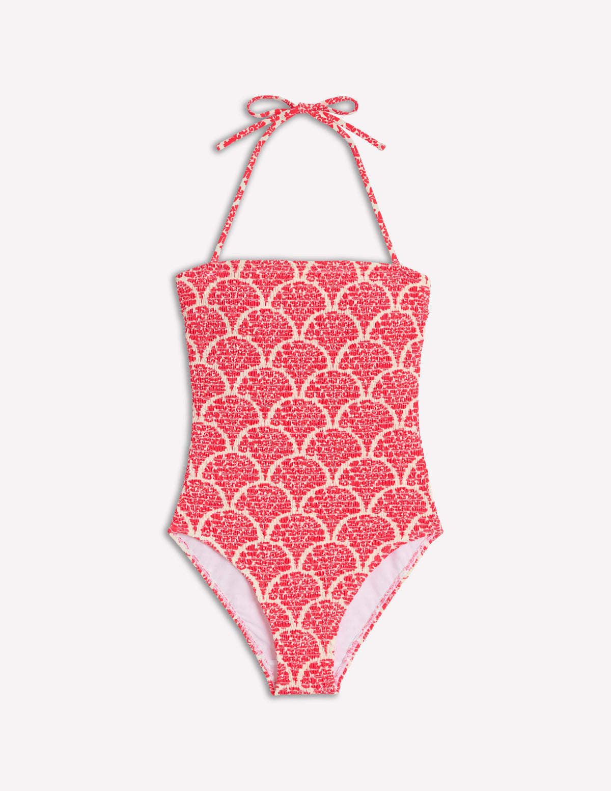 Milos Smocked Swimsuit-Jam Red, Blossomy - Image 7