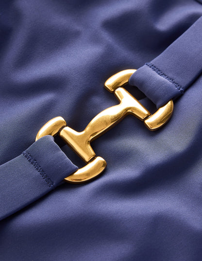 Lefkada Square Neck Swimsuit-French Navy Snaffle