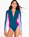 Rash Guard Swimsuit-Oceanside Blue