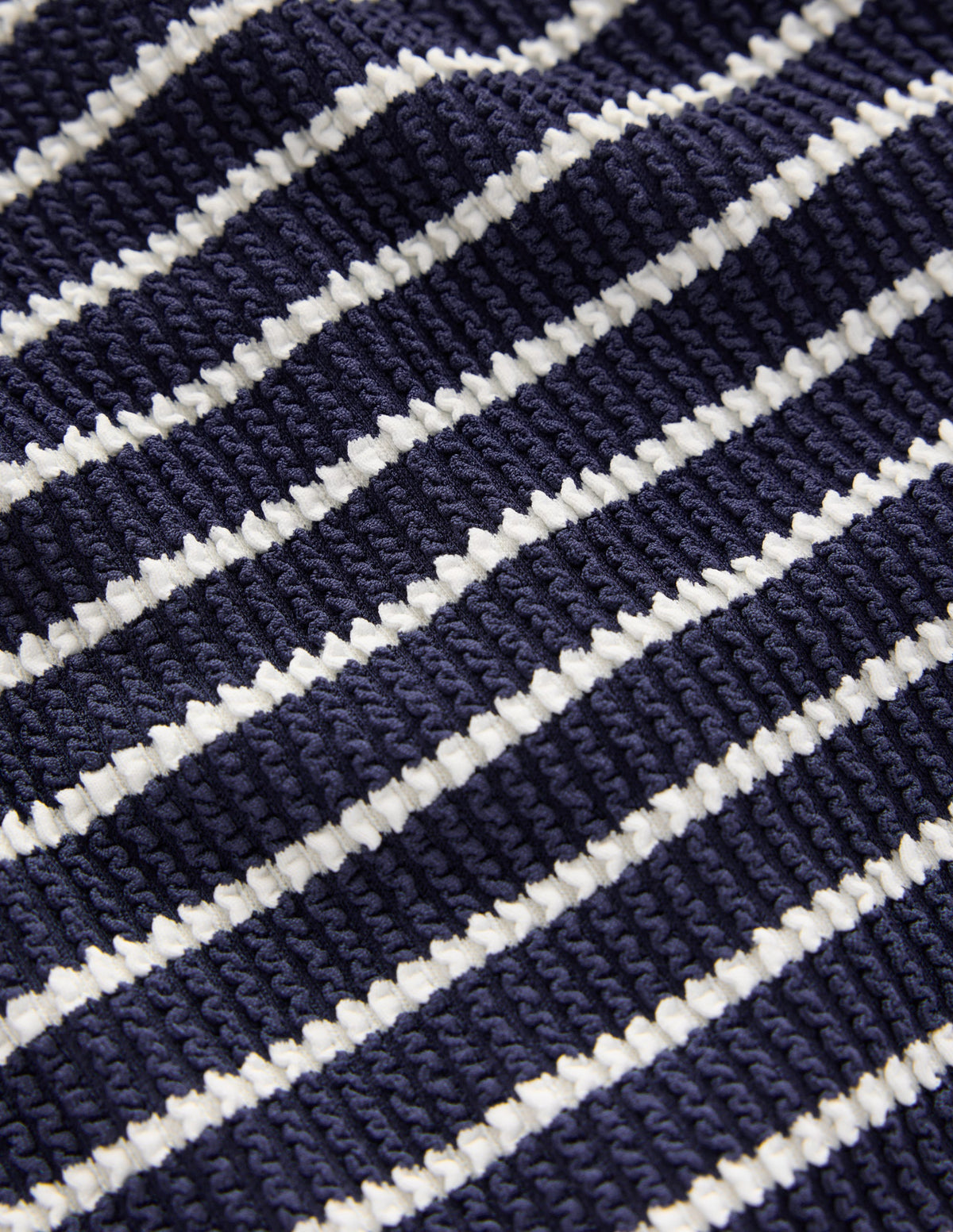 Scoop Cross Back Swimsuit-Navy/ Ivory - Image 9