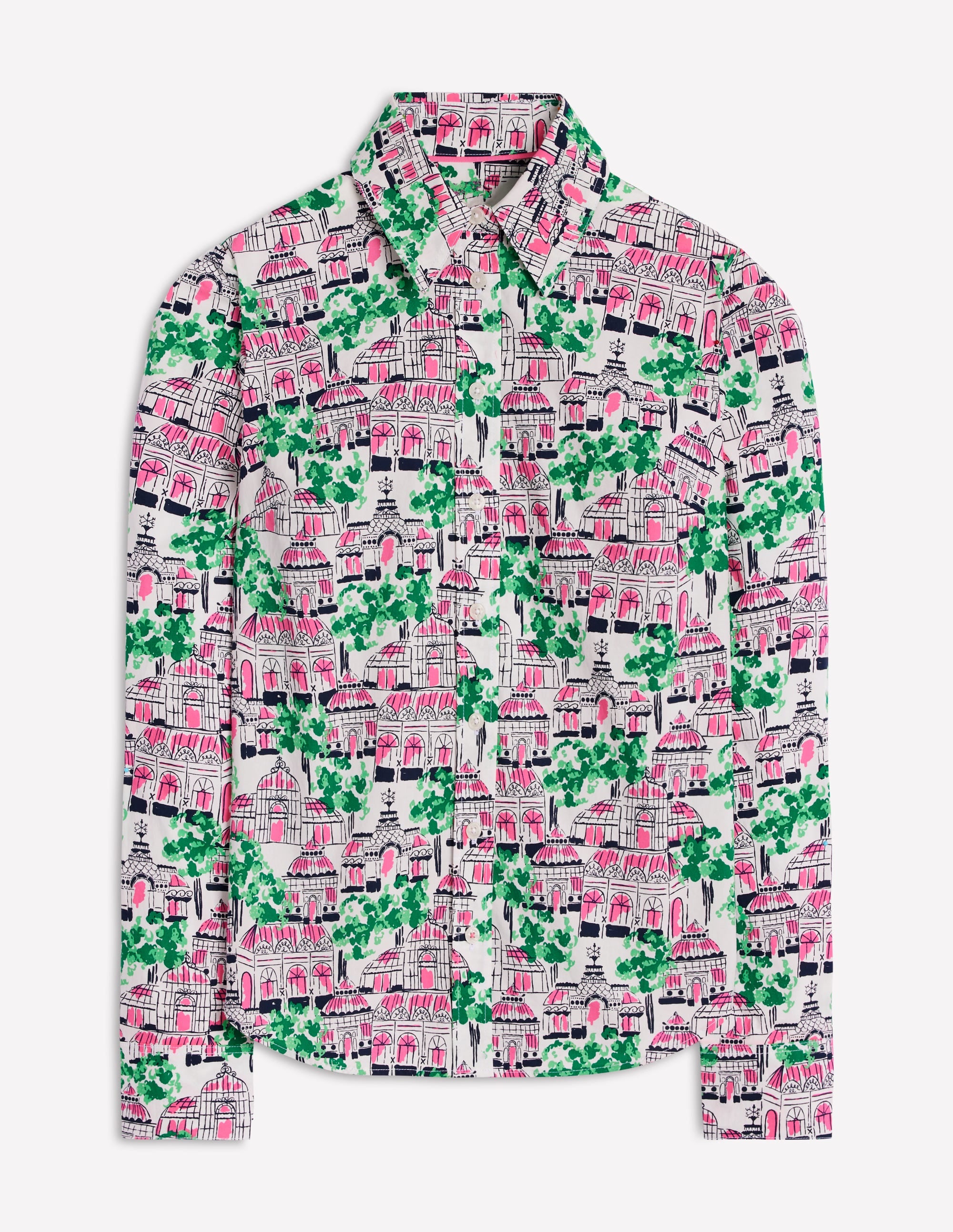 Sienna Cotton Shirt-Ivory, Botanical Greenhouse - Image 6