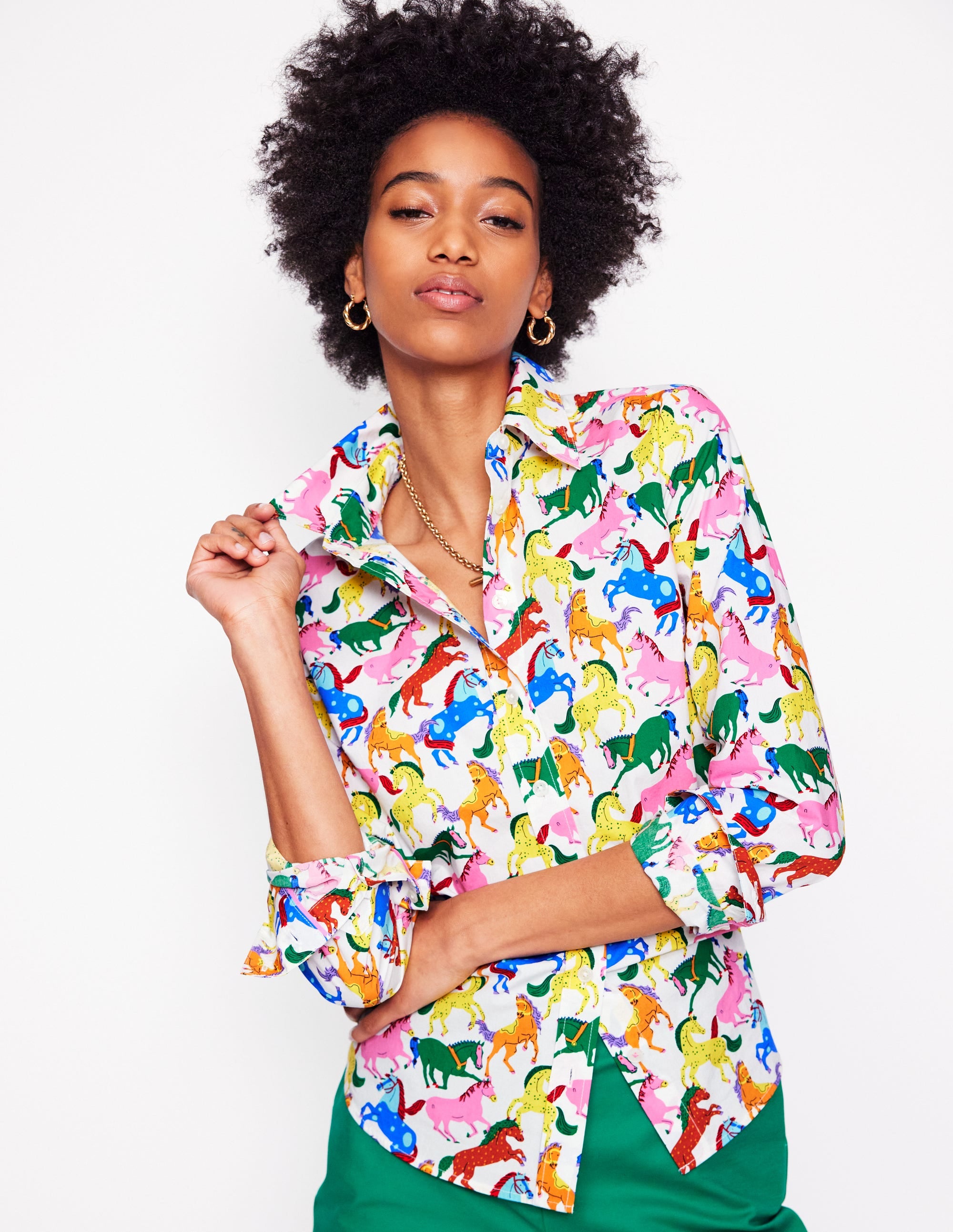 Sienna Cotton Shirt-Multi, Pony Club - Image 5