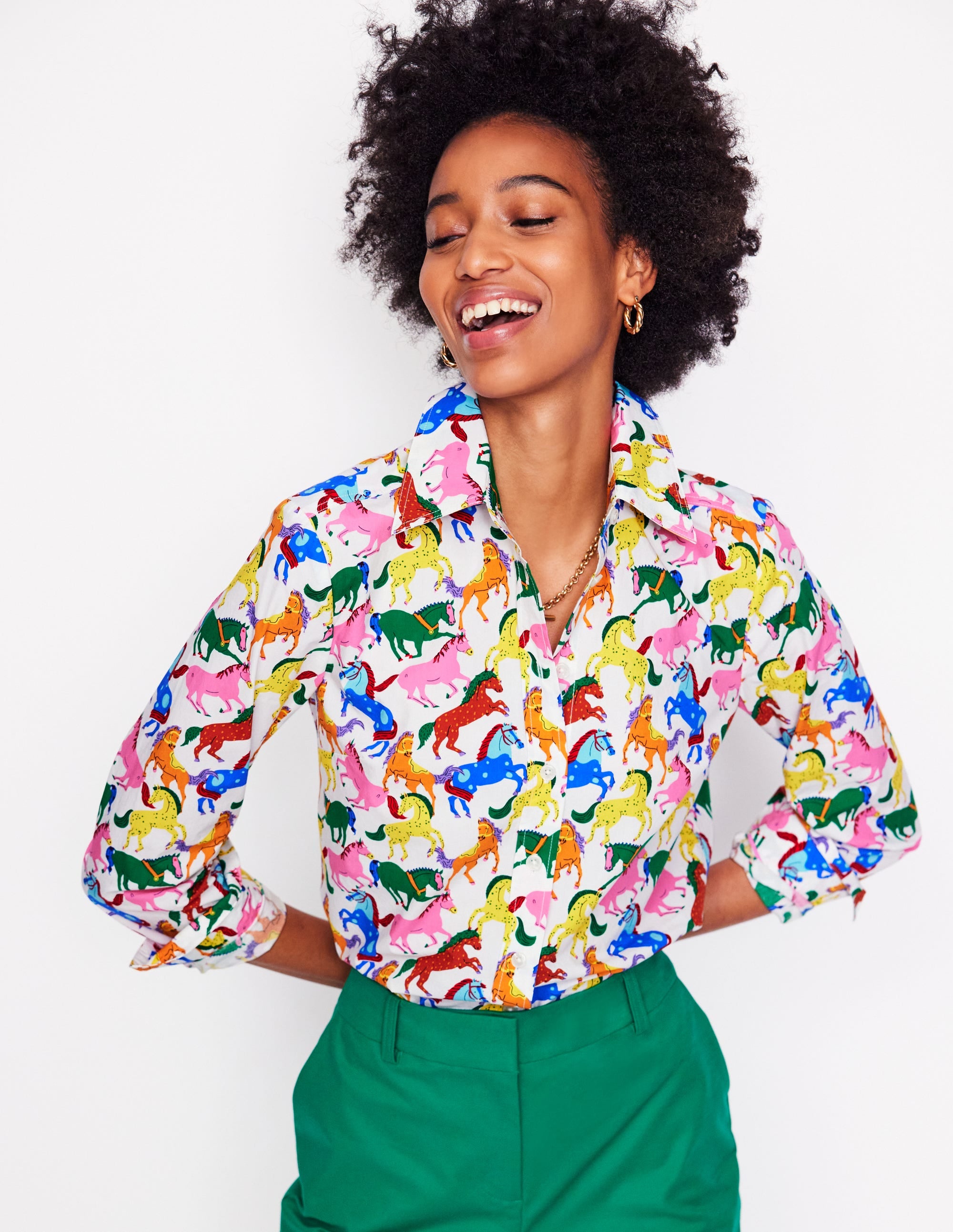 Sienna Cotton Shirt-Multi, Pony Club - Image 6