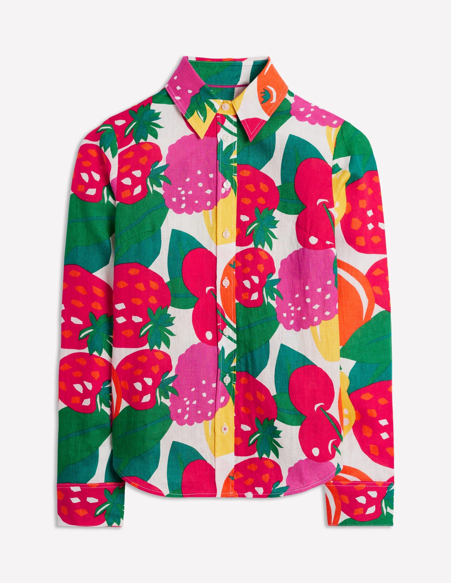 Sienna Linen Shirt-Multi, Summer Fruits