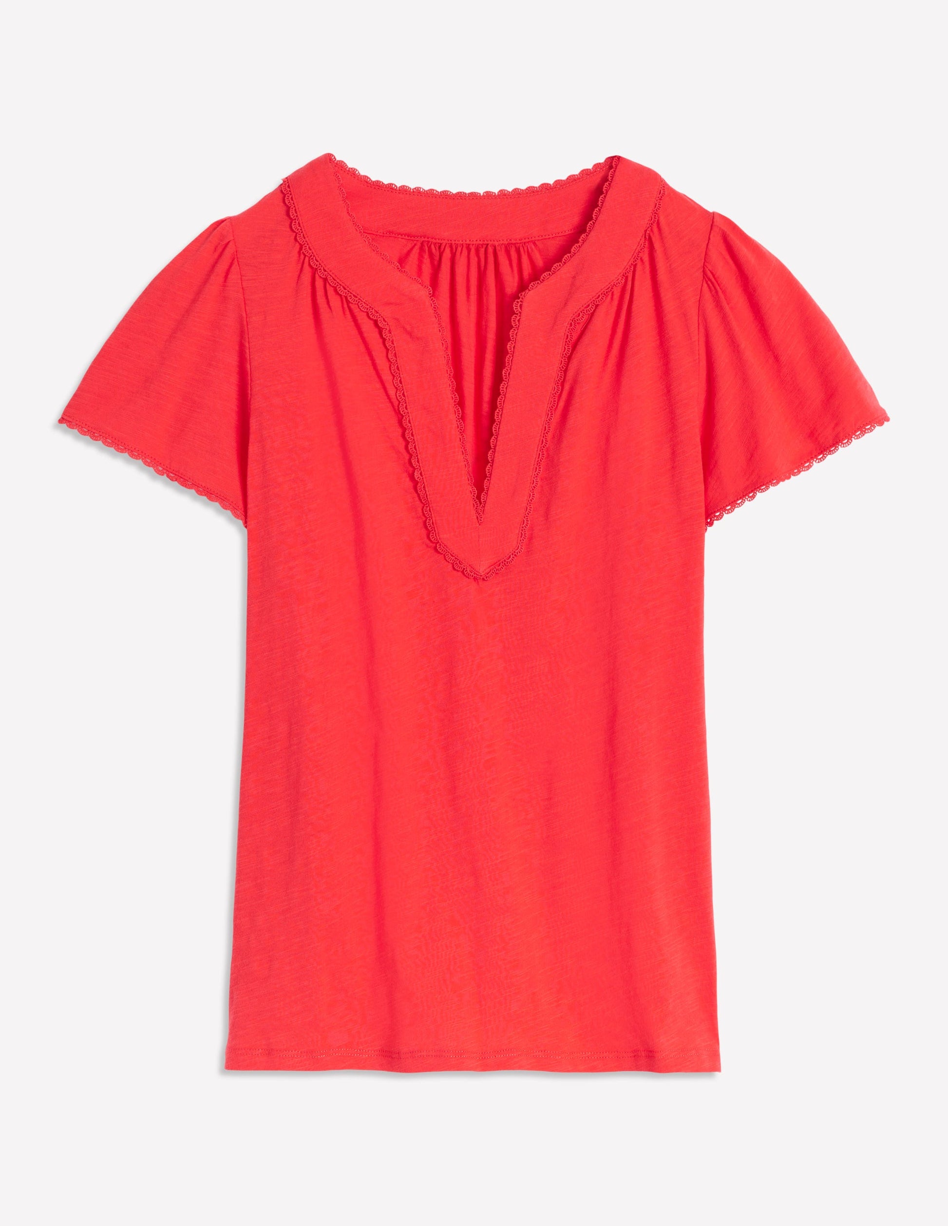 Ava Short Sleeve Top-Jam Red-5