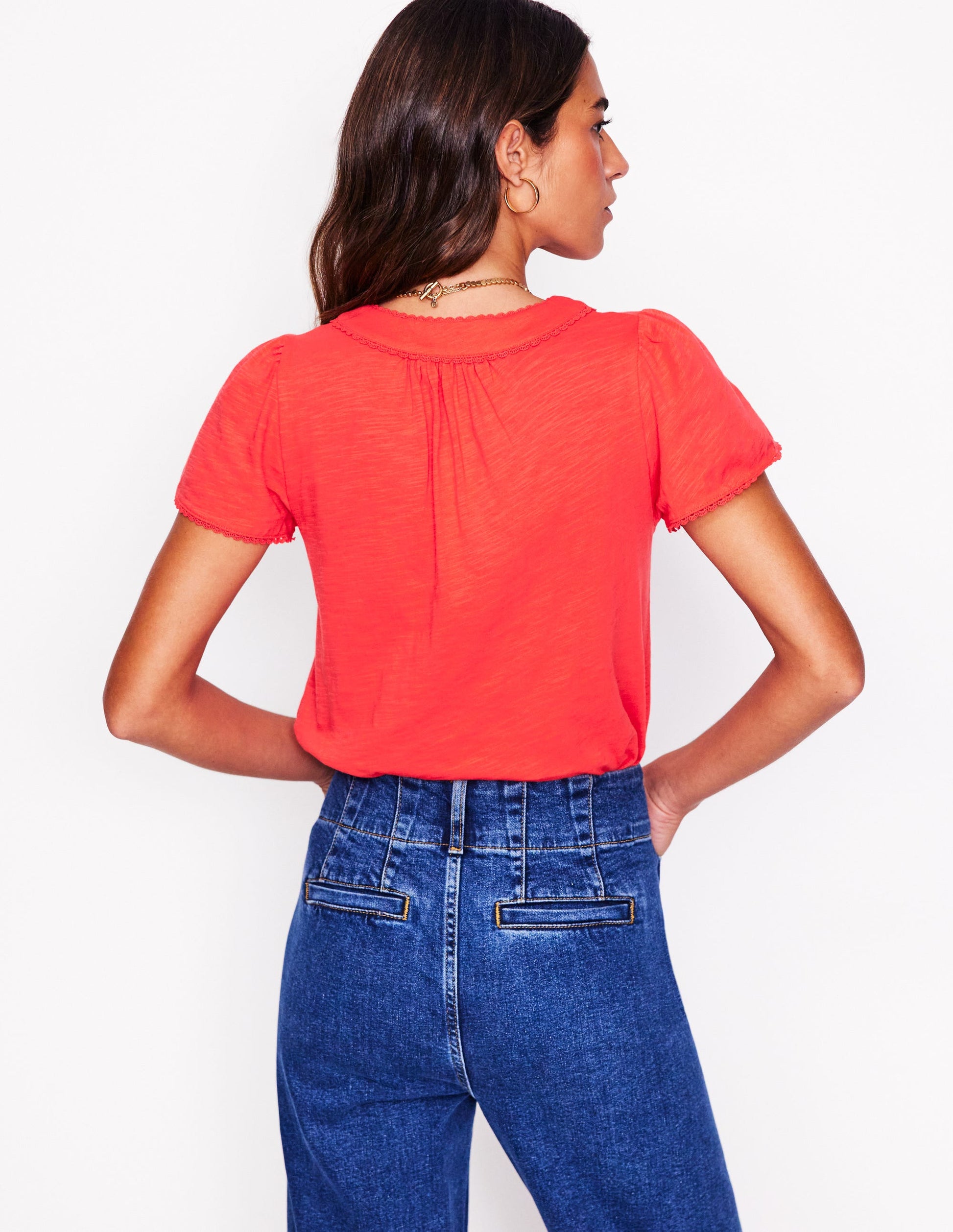 Ava Short Sleeve Top-Jam Red-3