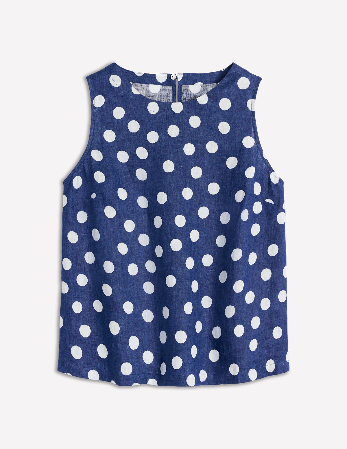 Linen Shell Top-Starboard Blue, Painted Dot - Image 9