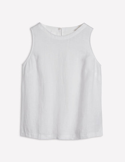 Linen Shell Top-White