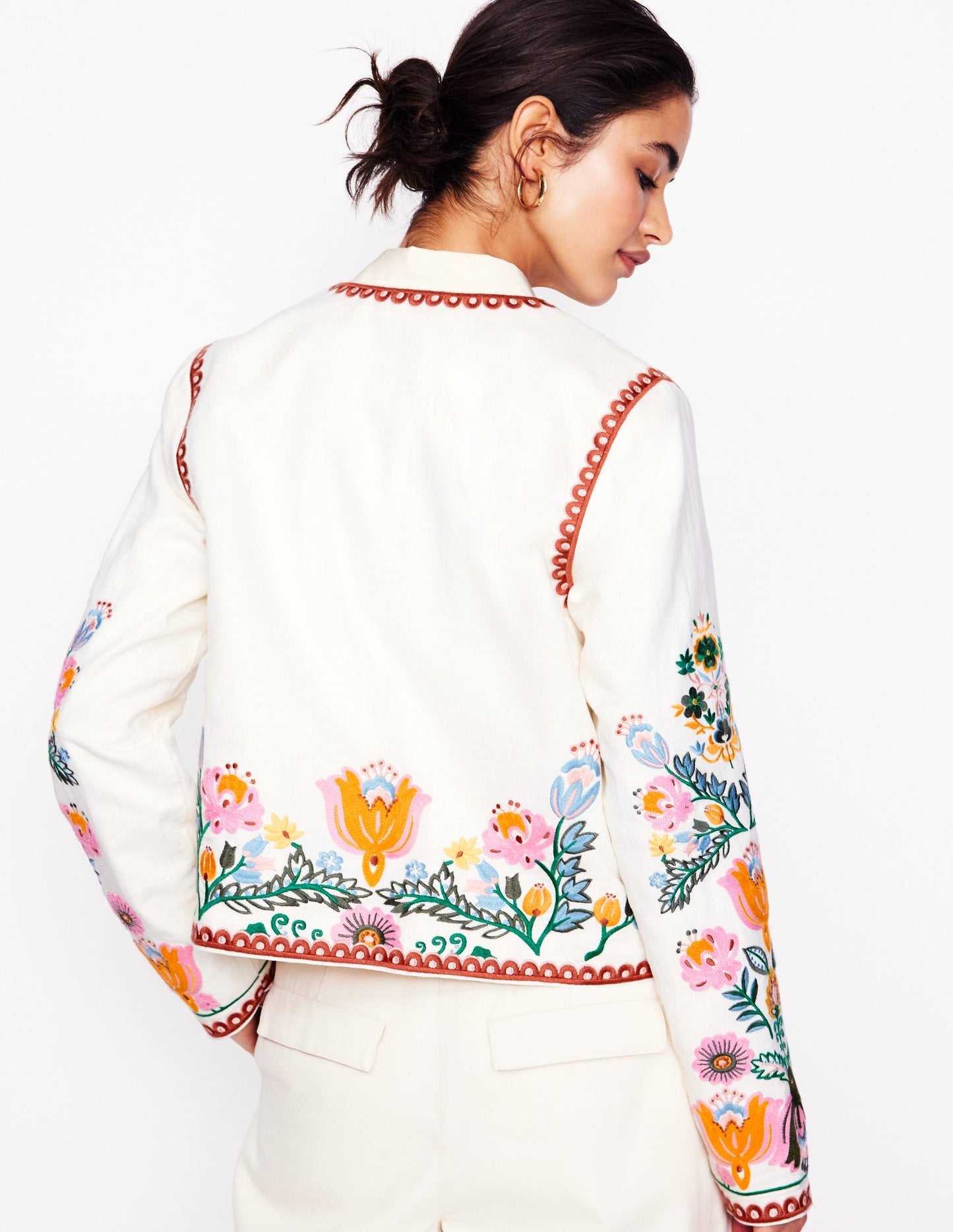 Embroidered Item Jacket-Ivory, Tulip Fusion