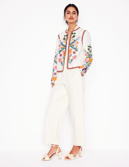 Embroidered Item Jacket-Ivory, Tulip Fusion