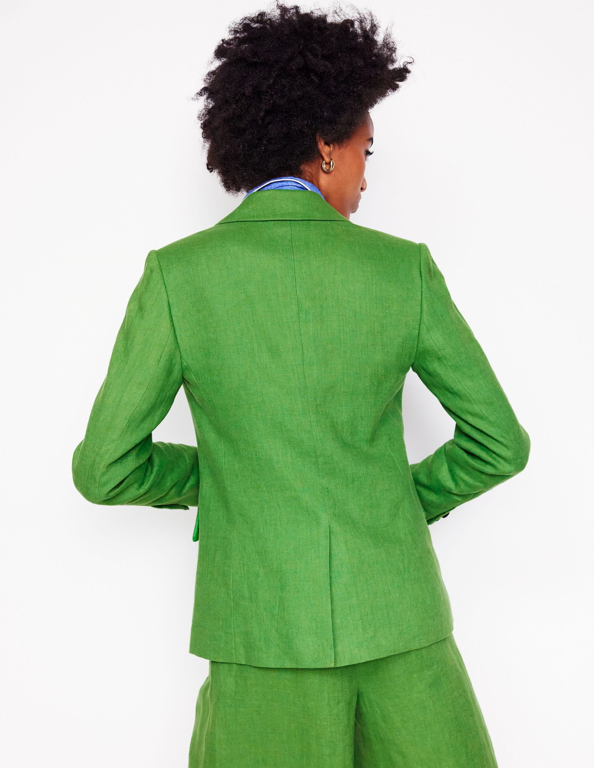 Stamford Linen Blazer-Iguana Green - Image 4