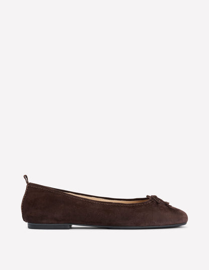 Kitty Flexi Sole Ballet Pumps-Chocolate-1