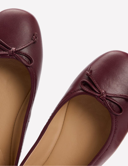 Kitty Flexi Sole Ballet Pumps-Oxblood-4