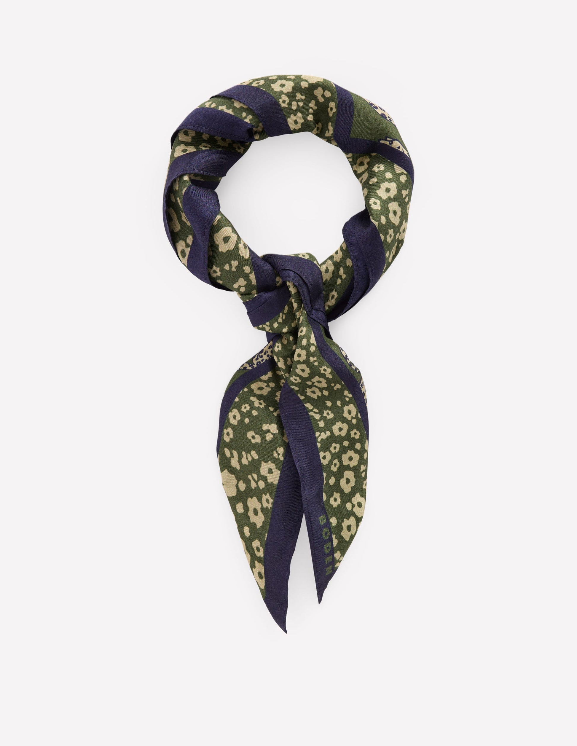 Silk Square Scarf-Leaping Leopard-1