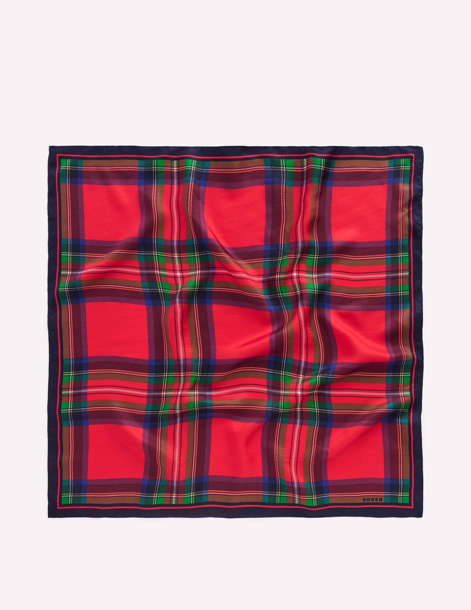 Elisabeth Silk Square Scarf-Tartan - Image 5