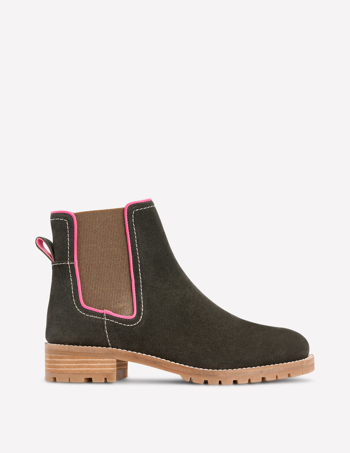 Freya Chelsea Boots-Dark Moss