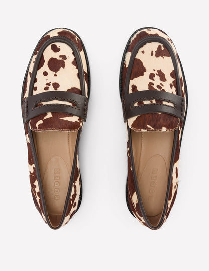 Nya Penny Loafers-Brown/Ivory-7