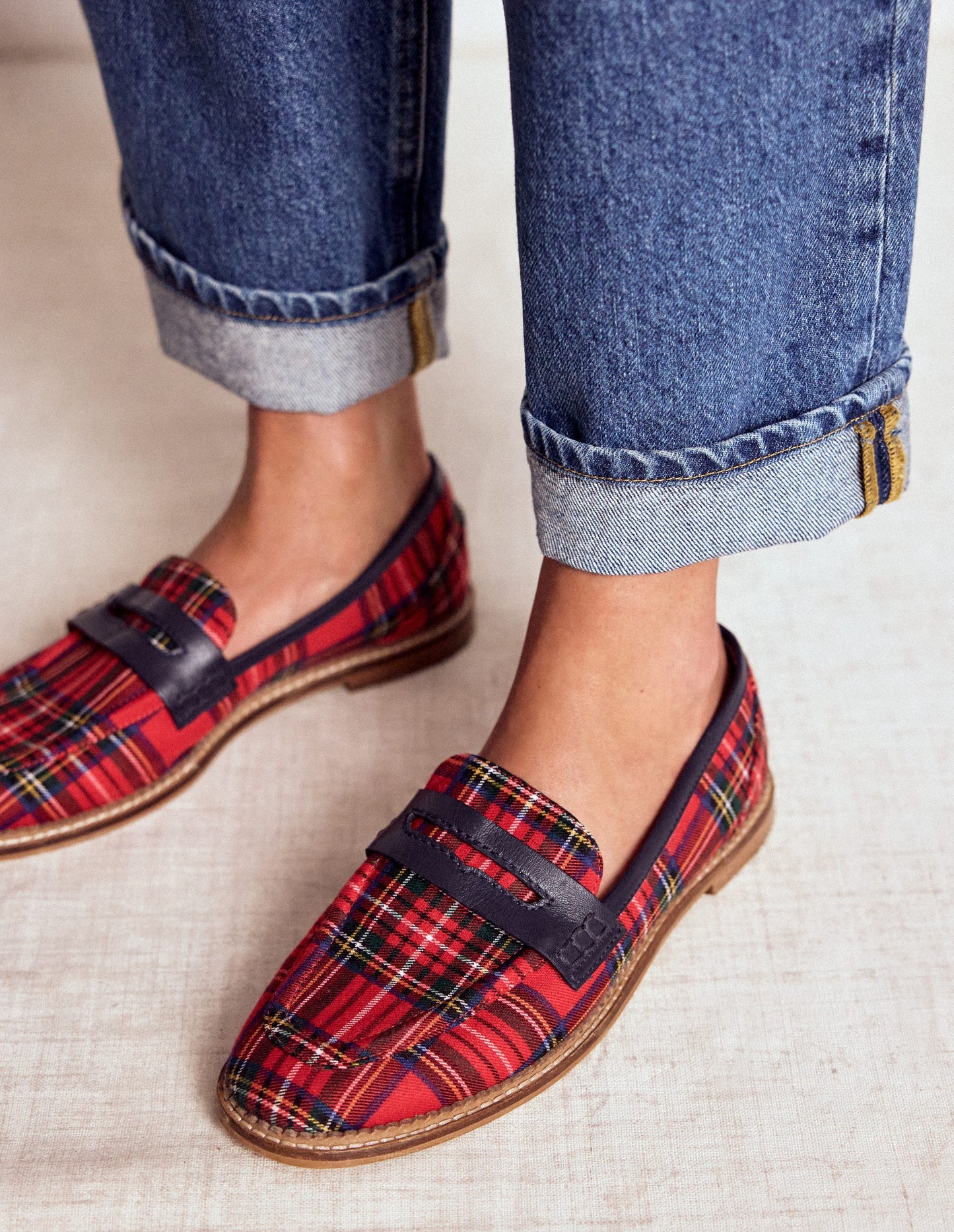 Nya Penny Loafers-Tartan