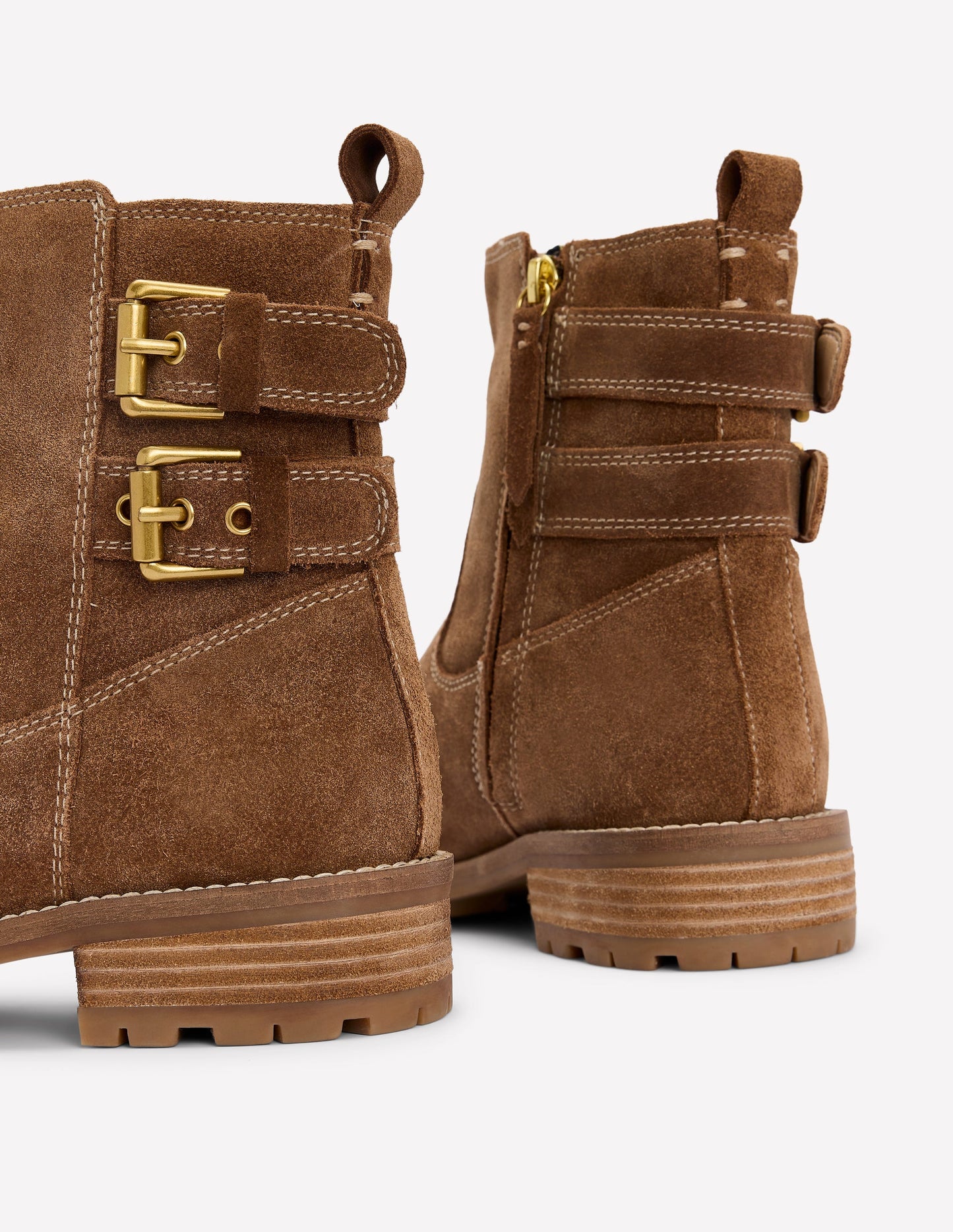 Buckle Ankle Boots-Tan