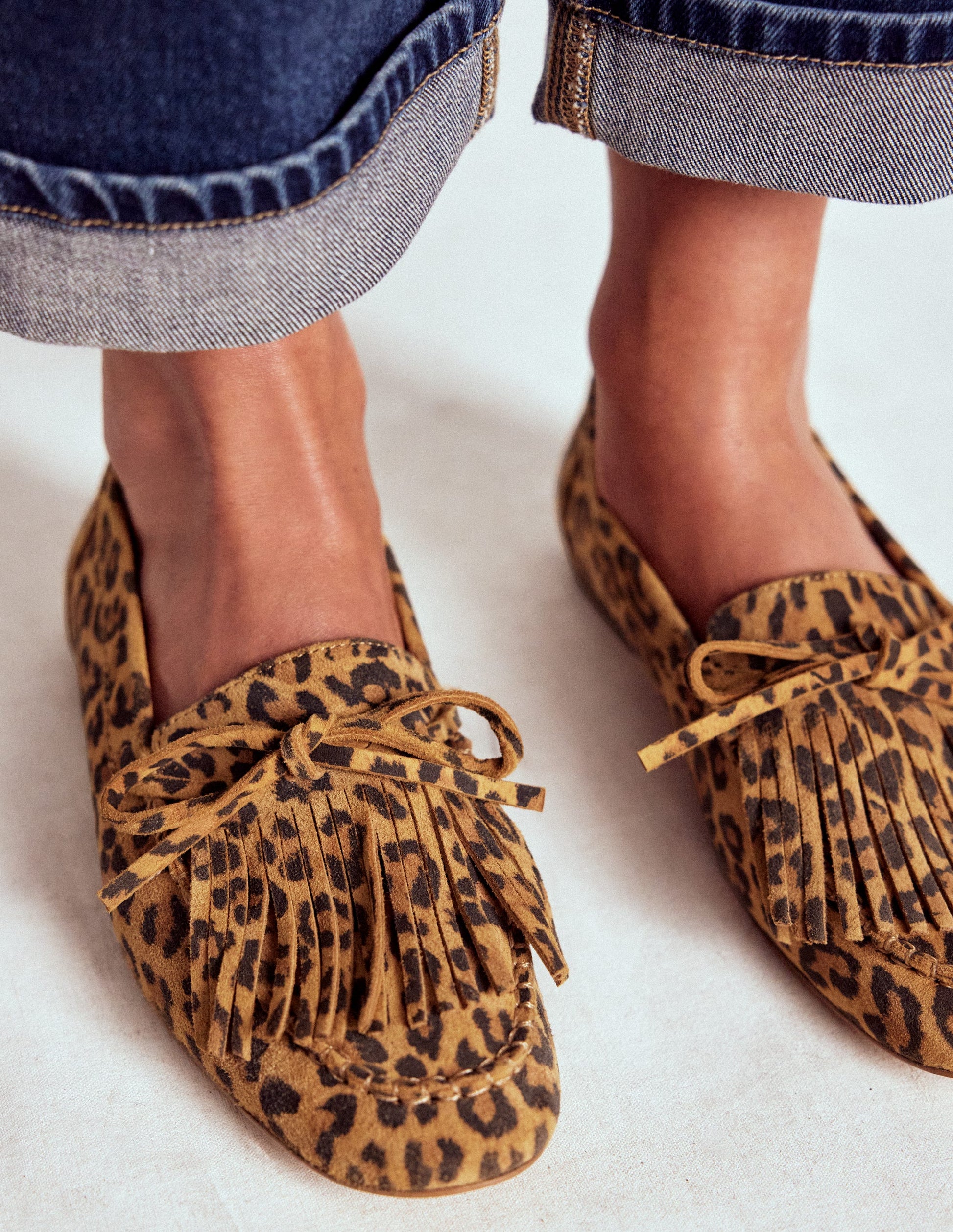 Soft Tassel Deck Shoes-Leopard-2