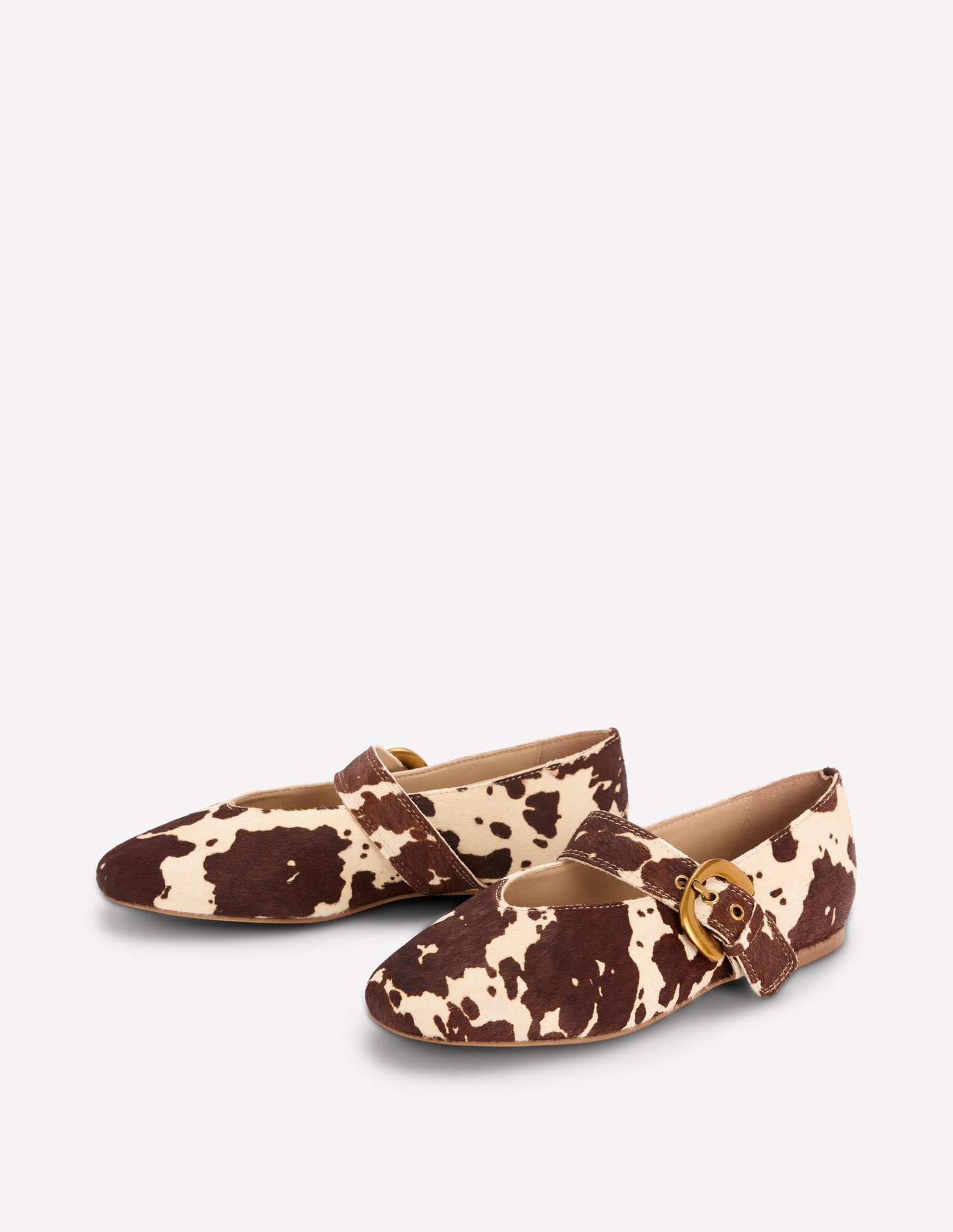 Kylie Flat Buckle Mary Jane-Brown/Ivory