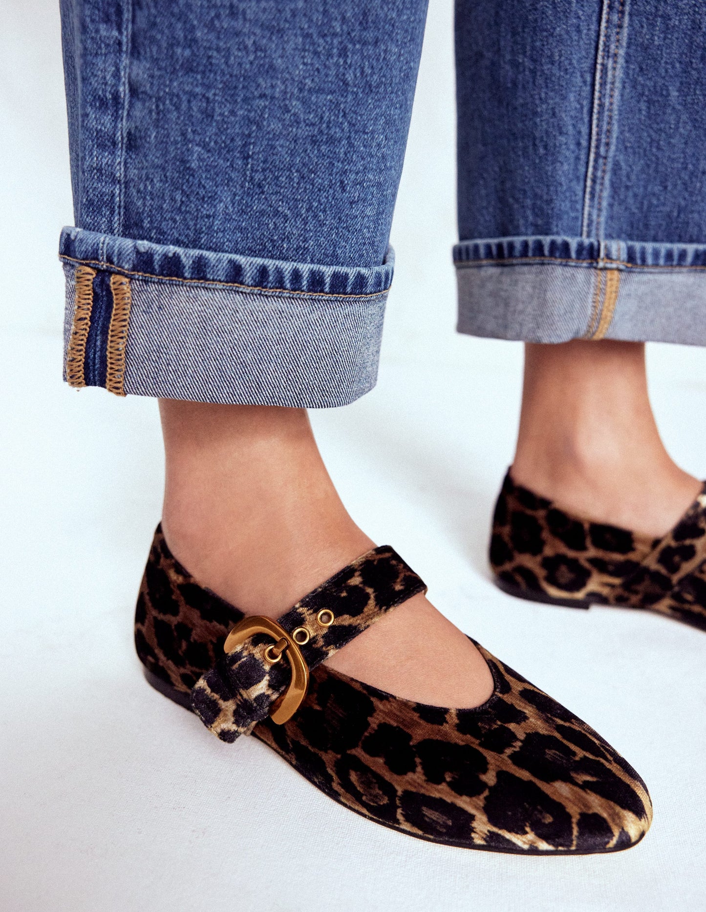 Kylie Flat Buckle Mary Jane-Leopard