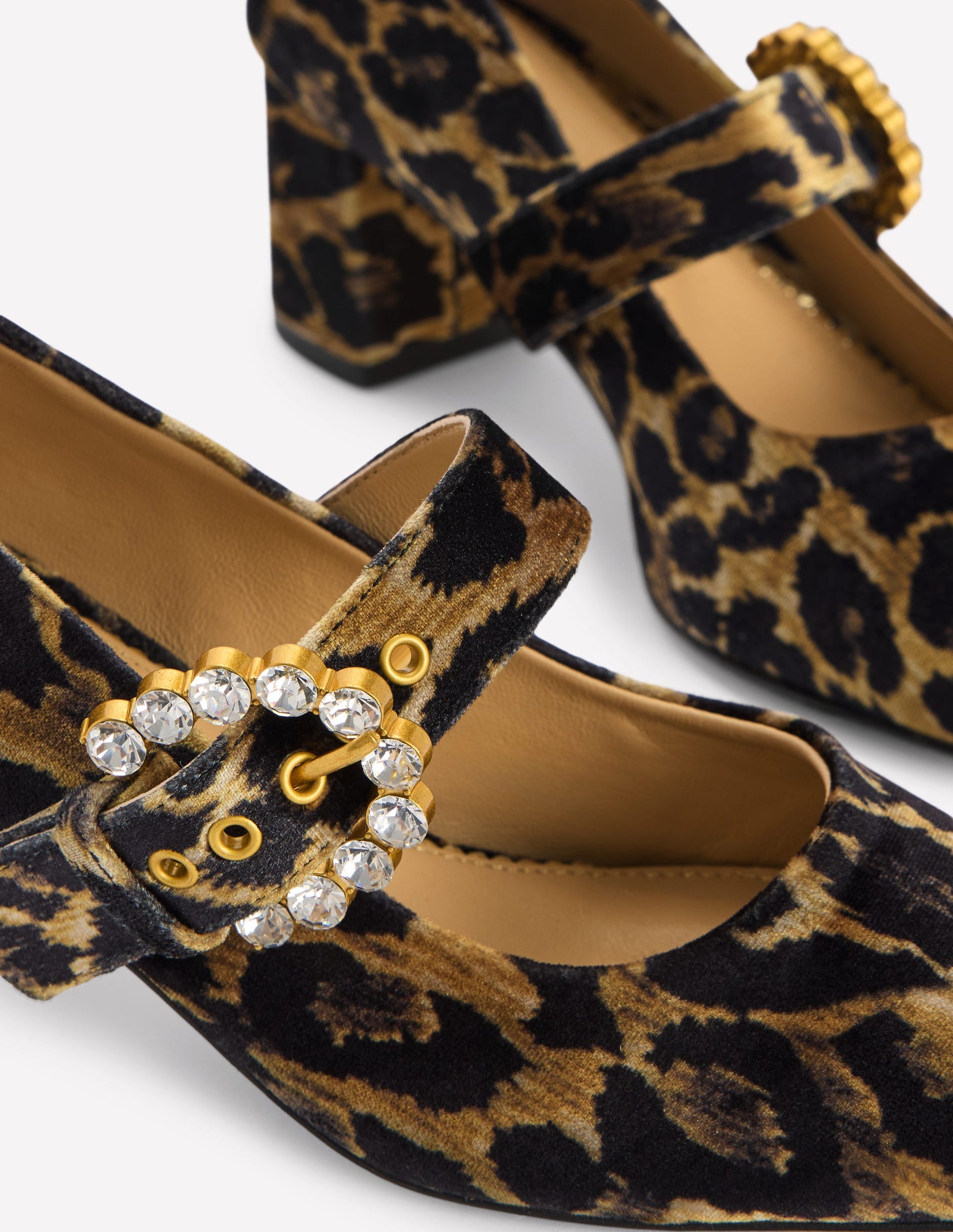 Heeled Buckle Mary Janes-Leopard-6