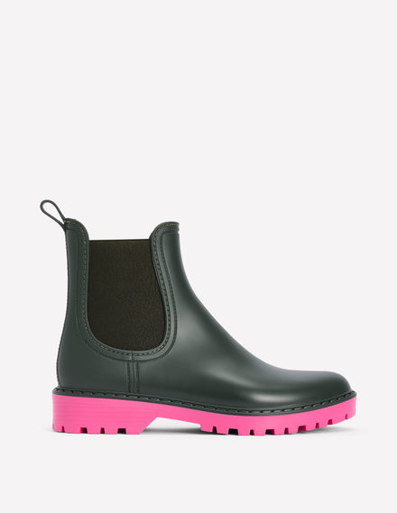 Chelsea Wellie Boots-Woodland Green