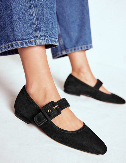 Vic Chisel Toe Mary Janes-Black
