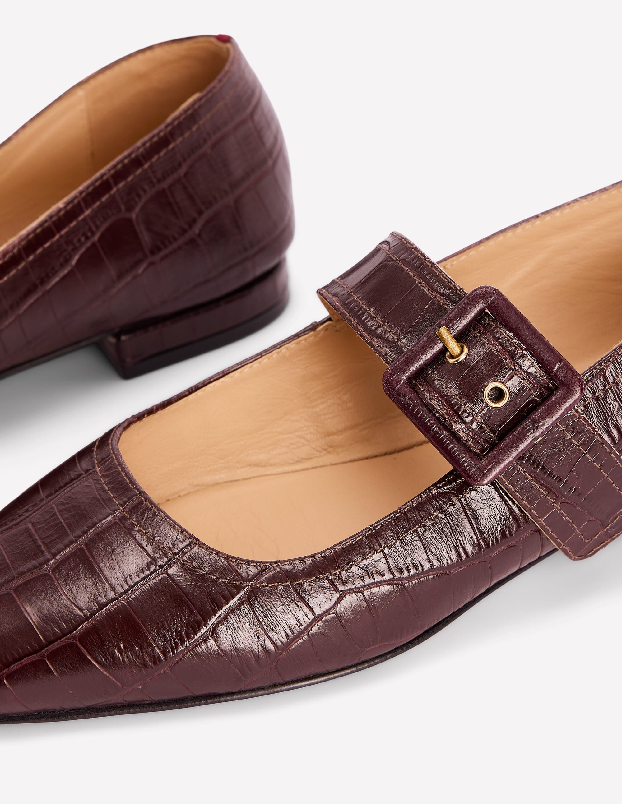 Vic Chisel Toe Mary Janes-Oxblood - Image 4