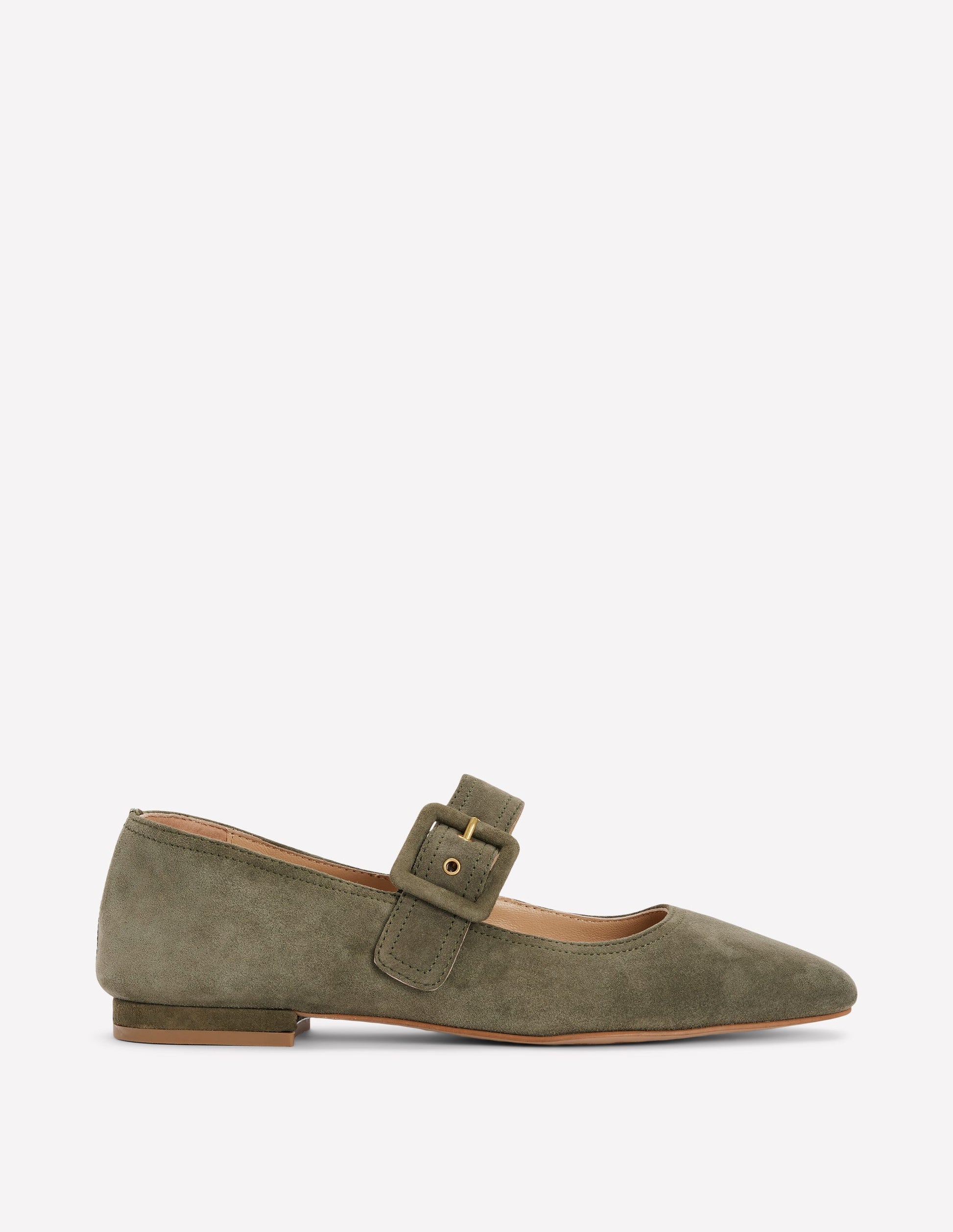 Vic Chisel Toe Mary Janes-Deep Olive-1